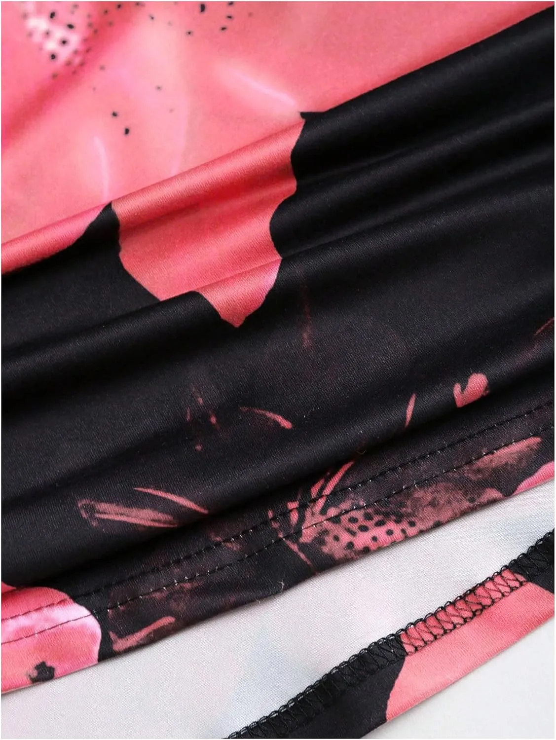 Women's Floral Print Maxi Skirt Ruffle Hem Ruched Fishtail Bodycon Long Skirts Vacation Going Out Outfits