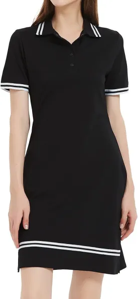 Women's Polo Dress, Shirt Dresses for Curvy Ladies with Polo Neck, Sporty Look for Summer