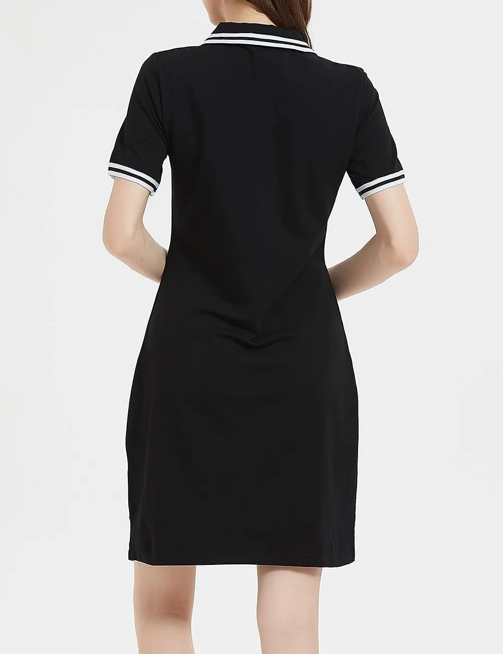 Women's Polo Dress, Shirt Dresses for Curvy Ladies with Polo Neck, Sporty Look for Summer